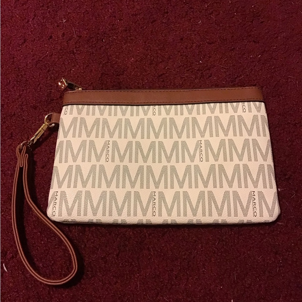 MARCO MKP NWOT WRISTLET VEGAN LEATHER COATED CANVAS
